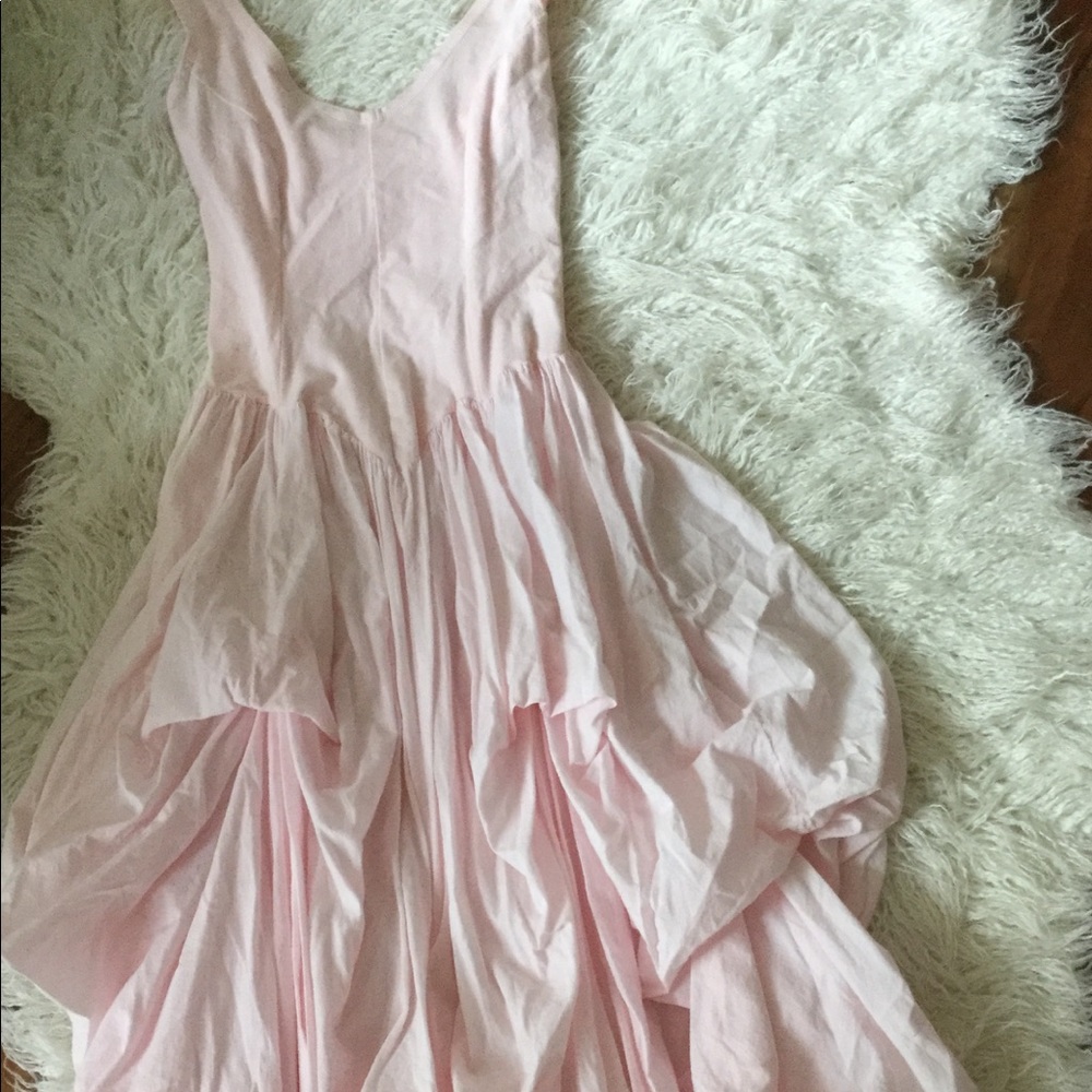 Light pink full skirted dress